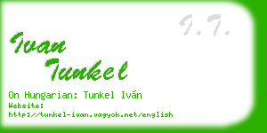ivan tunkel business card